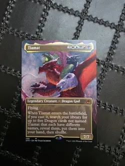 MTG Magic the Gathering Tiamat Borderless PROKC CARD - Image 1