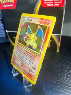 GERMAN Glurak Charizard 4/102 Base Set 1999 Holo Rare WOTC Pokemon Card TCG (MP) - Image 2