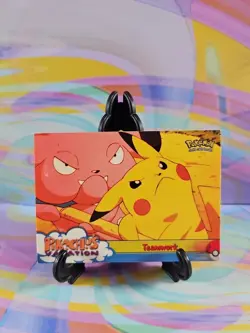 Pokemon Topps Series 1 Card | Pikachu's Vacation "Teamwork" 54 - Image 1