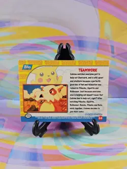 Pokemon Topps Series 1 Card | Pikachu's Vacation "Teamwork" 54 - Image 2
