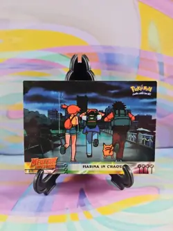 Pokemon Topps Series 1 Card | Mewtwo Strikes Back "Marina in Chaos" #14 - Image 1