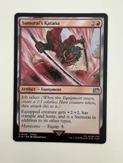 Samurai’s Katana MTG Magic the Gathering Card NM Near Mint FIN - Image 1