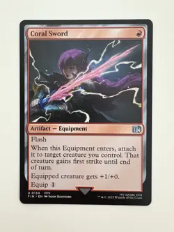 Coral Sword MTG Magic the Gathering Card NM Near Mint FIN - Image 1