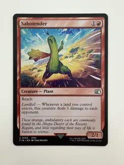 Sabotender MTG Magic the Gathering Card NM Near Mint FIN - Image 1