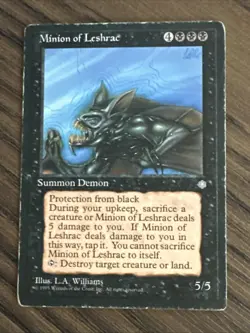 Minion Of Leshrac X1 Ice Age Played Condition See Front/back Pics MTG - Image 1