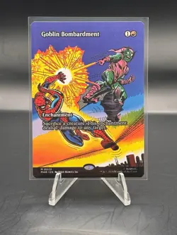 MTG Marvel Goblin Bombardment Showcase John Romita Sr. Spider-Man Mythic In Hand - Image 1