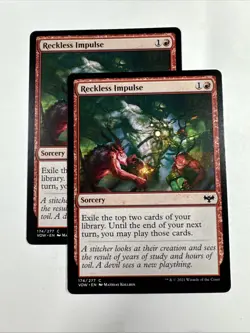 X2 Reckless Impulse - Innistrad: Crimson Vow 174/277 NM MTG - Image 1