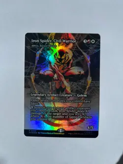 Iron Spider Civil Warrior Alibou Ancient Witness FOIL MTG NM (Borderless) Marvel - Image 1
