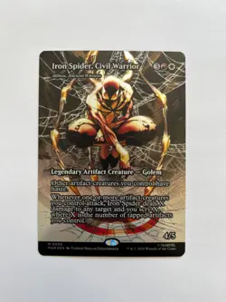 Iron Spider Civil Warrior Alibou Ancient Witness FOIL MTG NM (Borderless) Marvel - Image 2