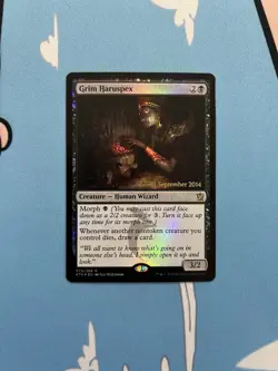 Foil Grim Haruspex MTG Khans Of Tarkir Magic The Gathering TCG 2014 Pre-Release - Image 1