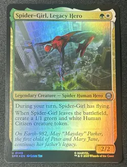NM Foil Spider-Girl, Legacy Hero, MTG, Marvel's Spider-Man, Magic, 149 - Image 1