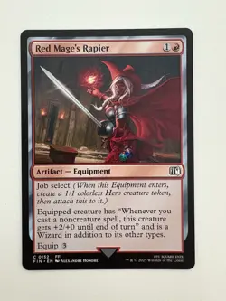 Red Mage’s Rapier MTG Magic the Gathering Card NM Near Mint FIN - Image 1
