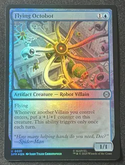 Flying Octobot - Foil MTG Marvel's Spider-Man NM Magic Foil - Image 1