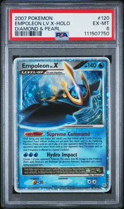 POKEMON DIAMOND & PEARL EMPOLEON LV X #120 ULTRA RARE PSA 6 EX #111507750 - Image 1