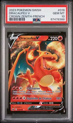 Carte Pokemon Dracaufeu V 018/159 PSA 10 Epee Et Bouclier Zenith Supreme - Image 1