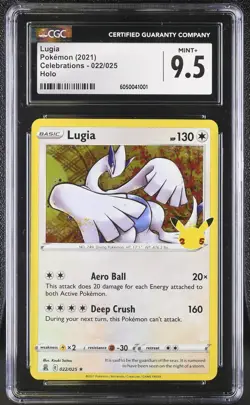 Pokemon Lugia 022/025 Celebrations 25th Anniversary Stamped CGC 9.5 Mint+ Pokemo - Image 1