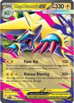 Mega Manectric ex (#050/132) - Holofoil ME - Base Set NM Pokemon - Image 1