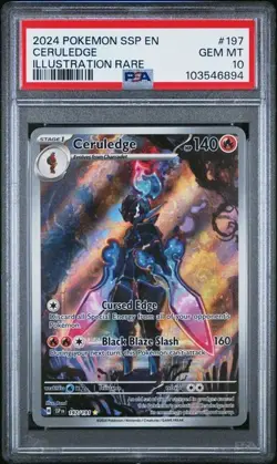 PSA 10 GEM MINT Ceruledge IR 197/191 Illustration Rare Surging Sparks Pokemon - Image 1