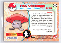 Pokemon Topps Vileplume #45 TV Animation Edition Series 1 - Image 2