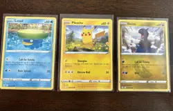 Pokemon Card Lot of 3 Miscut Crimp Error - Image 1