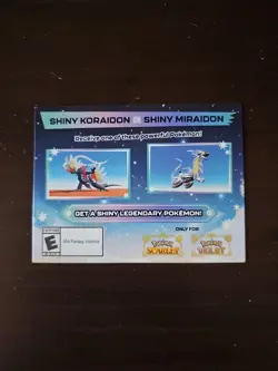 Shiny Koraidon & Miraidon Pokemon Scarlet Violet Code Card - Gamestop *CODE ONLY - Image 1