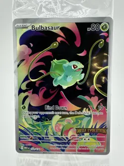 Pokemon Card Bulbasaur 133/132 - Mega Evolution Stamped Promo Sealed - READ DESC - Image 1