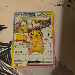 Pokemon TCG Pikachu EX Ultra Rare Holo Card 219/191 Surging Sparks - Image 1