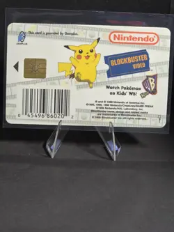 Squirtle Pokemon Snap Station Vintage Blockbuster Video Chip Card 1999 - Image 2