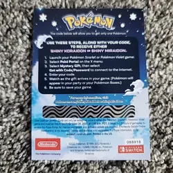 Shiny Koraidon & Miraidon Pokemon Scarlet Violet Code Card - Gamestop - Image 2