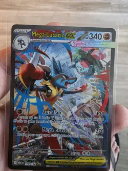 Mega Lucario Ex Alternate Art 179/132 Mega Evolution Secret Rare Pokemon Card NM - Image 1