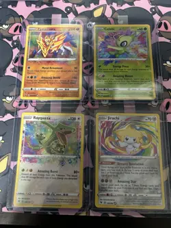 Pokemon TCG Amazing Rare 4 CARD LOT NM Vivid voltage Rayquaza, Celebi, Jirachi! - Image 1