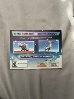 Shiny Koraidon & Miraidon Pokemon Scarlet Violet Code Card - Gamestop - Image 1