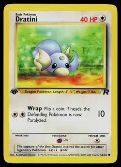 Pokemon Card - Dratini 1st Edition Team Rocket 53/82 Uncommon - Image 1