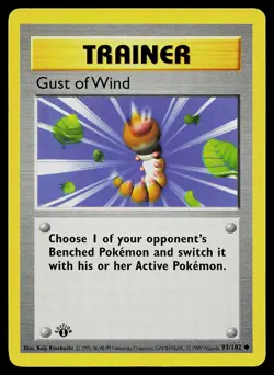Pokemon Card - Gust of Wind Base Set (Shadowless) 1st Edition 93/102 Non Holo - Image 1