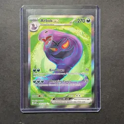 Pokemon TCG Arbok ex 185/165 Scarlet & Violet 151 Full Art Ultra Rare Holo Card - Image 1