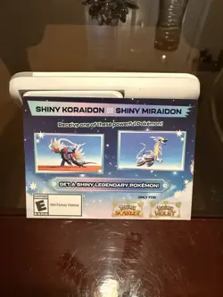 Shiny Koraidon & Miraidon Pokemon Scarlet Violet Code Card - Gamestop - Image 1