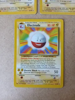 Pokemon TCG Electrode Base Set 21/102 3x Card Lot LP to MP - Image 4