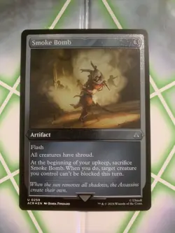 MTG Smoke Bomb Uncommon 0259 ETCHED Assassins Creed NM - Image 1
