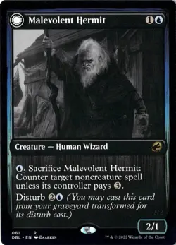 Malevolent Hermit NM/M* Innistrad Double Feature ENGLISH 061 mtg -UnltdCards - Image 1