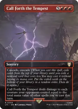 Call Forth the Tempest Borderless Foil Rare Lord of the Rings Magic MtG - Image 1