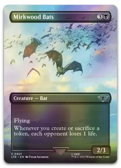 Mirkwood Bats (Borderless) #421 (Foil) (NM) Lord of the Rings LTR Magic MTG - Image 1