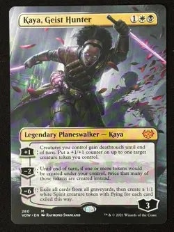 1x MTG Kaya, Geist Hunter (Borderless) - Innistrad: Crimson Vow (VOW) #280 - Image 1
