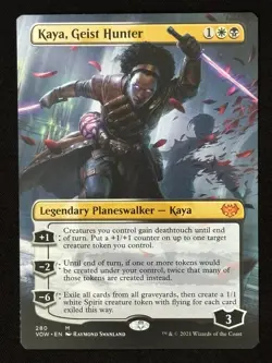 1x MTG Kaya, Geist Hunter (Borderless) - Innistrad: Crimson Vow (VOW) #280 - Image 3