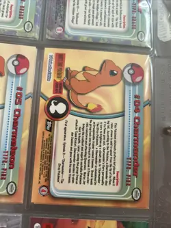 1999 Topps Pokemon TV Animation Edition Black Logo Charmander #04 - Image 2
