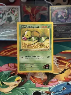 Pokemon TCG Erika's Bellsprout Gym Heroes 76/132 Regular 1st Edition Common - Image 1