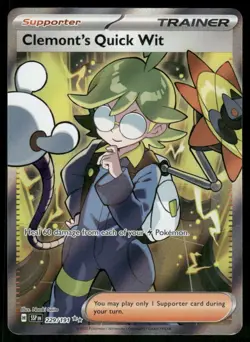 Clemont's Quick Wit - 229/191 Ultra Rare Holo NM Pokemon SV08: Surging Sparks - Image 1