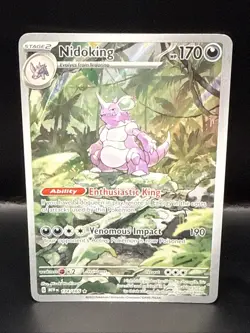 Pokemon TCG 151 Nidoking 174/165 SiR Illustration Rare Full Art Scarlet Violet - Image 2