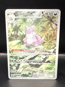 Pokemon TCG 151 Nidoking 174/165 SiR Illustration Rare Full Art Scarlet Violet - Image 3