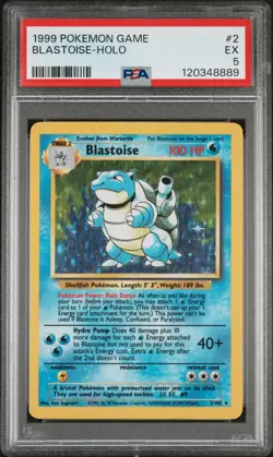 Pokemon TCG Blastoise PSA 5 - Holo (English) Base Set - Image 1