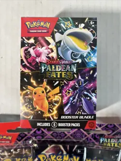 NEW Sealed Pokemon Paldean Fates LOT Booster Bundle & Tech Sticker Collection - Image 2